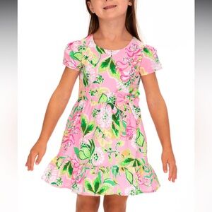 Lilly Pulitzer Alexandra Cotton Dress "Multi Via Amore Spritzer", Girls Size 12